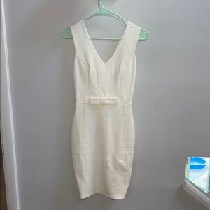 Lulus White Bow Sleeveless Dress